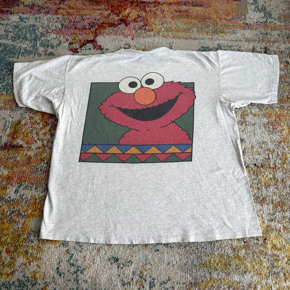 Vintage 90s ELMO T Shirt Mens XL Sesame Street Single Stitch USA Graphic Tee